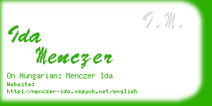 ida menczer business card